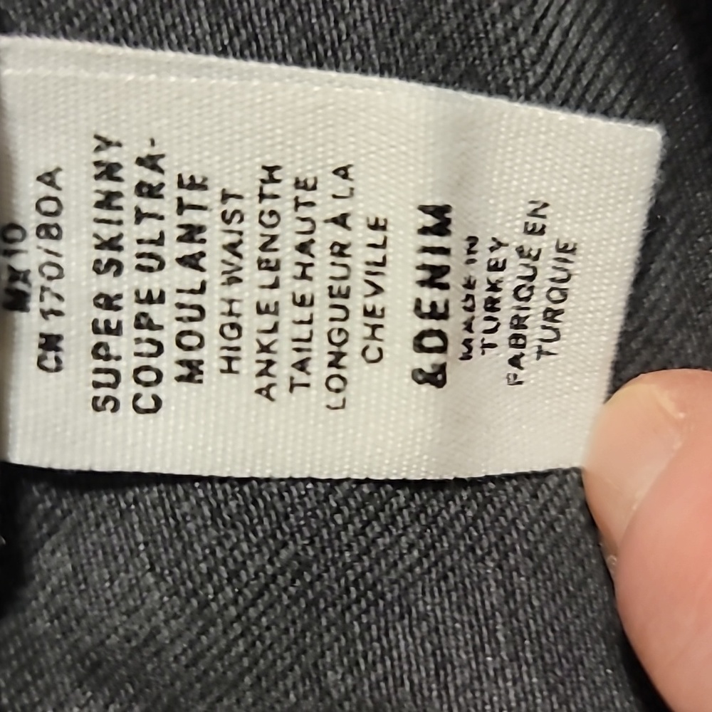 H&M black ripped jeans, super skinny high waist, Size 10 - Picture 2 of 8